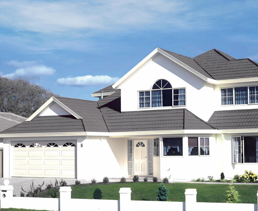 shandong Stone coated metal roofing tiles project